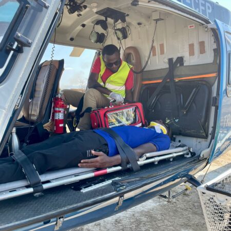 06.10.23 – Earlier this week we successfully carried out a medevac drill from the Tai-3 wellsite with our onsite medical trauma team, and fully equipped medevac helicopter on standby for the duration of the project.