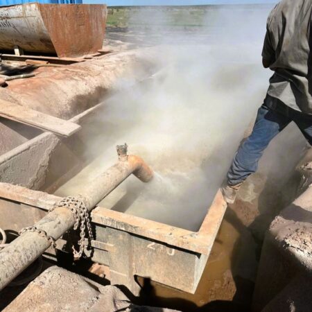 06.05.25 – Jackson-2 well successfully drilled to total depth of 1,232ft measured depth with free gas confirmed by wireline logs. Well flowed naturally during drilling and at TD, demonstrating good reservoir communication.