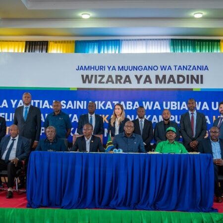 02.05.26 – Members of the Helium One team and Directors of Songwe Helium alongside Government representation at the ceremony in Songwe region.
